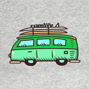 Happy camper hash tag van life T-Shirt